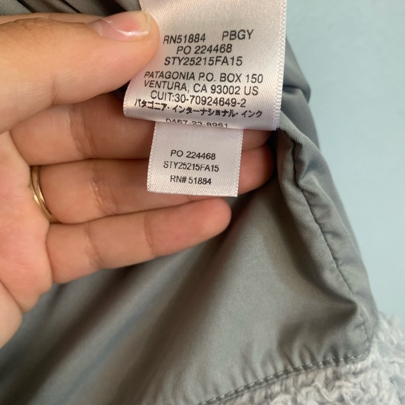 Patagonia Los Gatos Fleece Vest Gray Sherpa Large - Picture 7 of 8